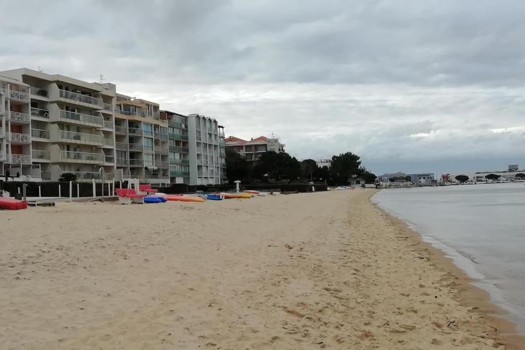 T2 1ère ligne loggia vue mer 180 ° parking Arcachon Eksteriør bilde
